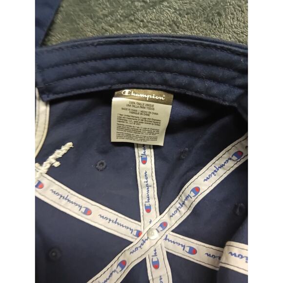 Champion Dad Hat Men Baseball Cap One Size Champion Navy Blue - Picture 5 of 9